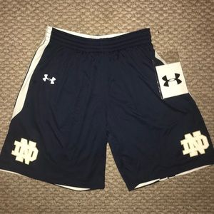 NWT Under Armour Notre Dame Men’s Basketball Shorts